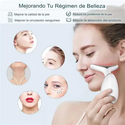 Masajeador Facial LED 3 en 1 – Rejuvenece tu piel desde casa ✨